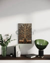 Krishna Cow Pichwai with Tree of Life 3D Relief Mural Wall Art