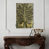 Krishna Cow Pichwai with Tree of Life 3D Relief Mural Wall Art