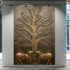Krishna Cow Pichwai with Tree of Life 3D Relief Mural Wall Art