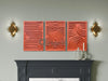 Set of 3 Abstract Melanistic 3D Relief Mural Wall Art