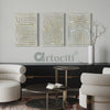 Set of 3 Abstract Melanistic 3D Relief Mural Wall Art