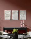 Set of 3 Abstract Melanistic 3D Relief Mural Wall Art