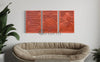 Set of 3 Abstract Melanistic 3D Relief Mural Wall Art