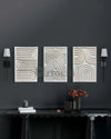 Set of 3 Abstract Melanistic 3D Relief Mural Wall Art