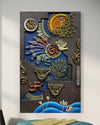 Vastu Inspired 3d Relief Mural | Vastu Wall Art | Abstract Relief Mural