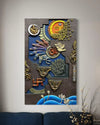 Vastu Inspired 3d Relief Mural | Vastu Wall Art | Abstract Relief Mural