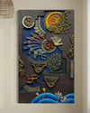 Vastu Inspired 3d Relief Mural | Vastu Wall Art | Abstract Relief Mural