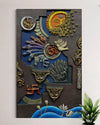 Vastu Inspired 3d Relief Mural | Vastu Wall Art | Abstract Relief Mural