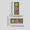 2.5X1 Feet Decorative Trio of Blooming Flowers | Abstract 3d Relief Mural Wall Art Framed