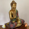 Lord Buddha Brass Idol With Stonework