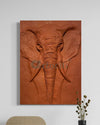 2X1.5 Feet Elephant Face 3D Relief Mural Wall Art | Abstract Nature wall art