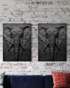 2X1.5 Feet Elephant Face 3D Relief Mural Wall Art | Abstract Nature wall art