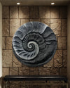 31X31 Inch Fossil Spiral Abstract 3D Relief Mural Wall Art