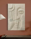 4X2.5 Feet Abstract Face Multicolor Relief Mural Wall Art