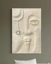 4X2.5 Feet Abstract Face Multicolor Relief Mural Wall Art