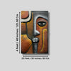 4X2.5 Feet Abstract Face Multicolor Relief Mural Wall Art