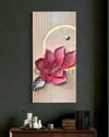 4X2 Feet Abstract Floral 3d Relief Mural | Abstract Flower Art | LED Light Installed