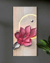 4X2 Feet Abstract Floral 3d Relief Mural | Abstract Flower Art | LED Light Installed