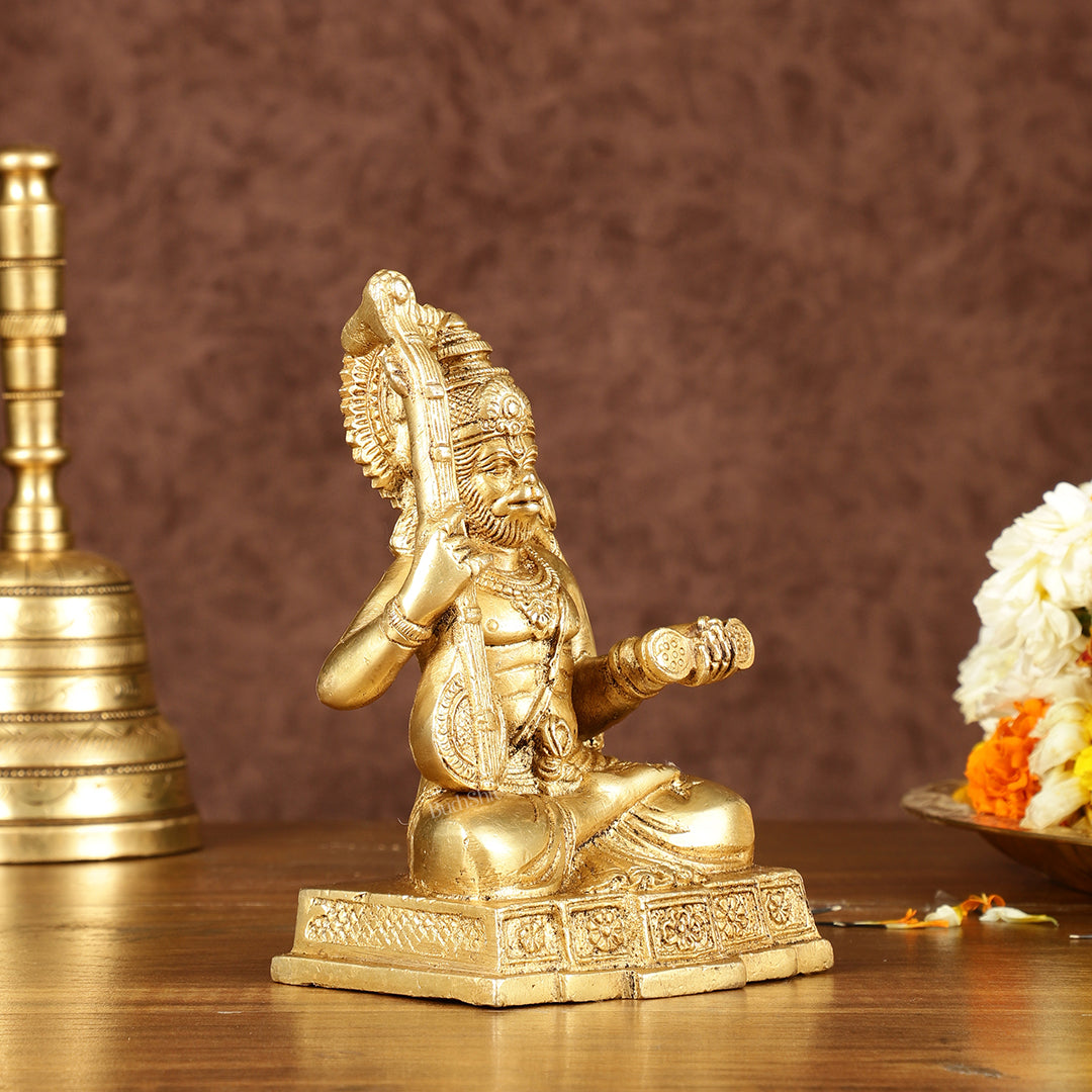 Brass Unique Brass Bhajan Hanuman Hanuman Idol | Height: 5.5 inch