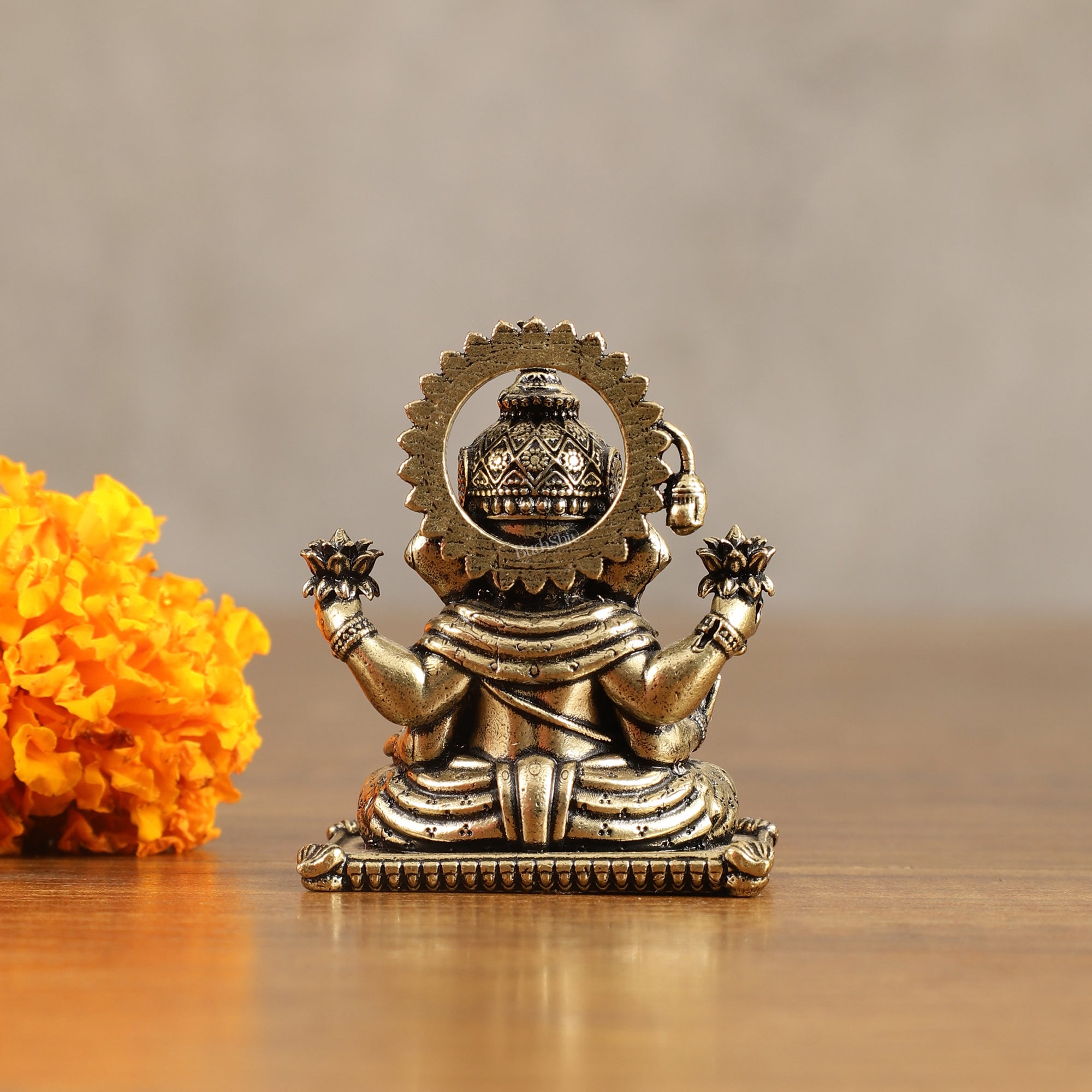 Brass Miniature Dagduseth Ganapati Idol - 2 Inch