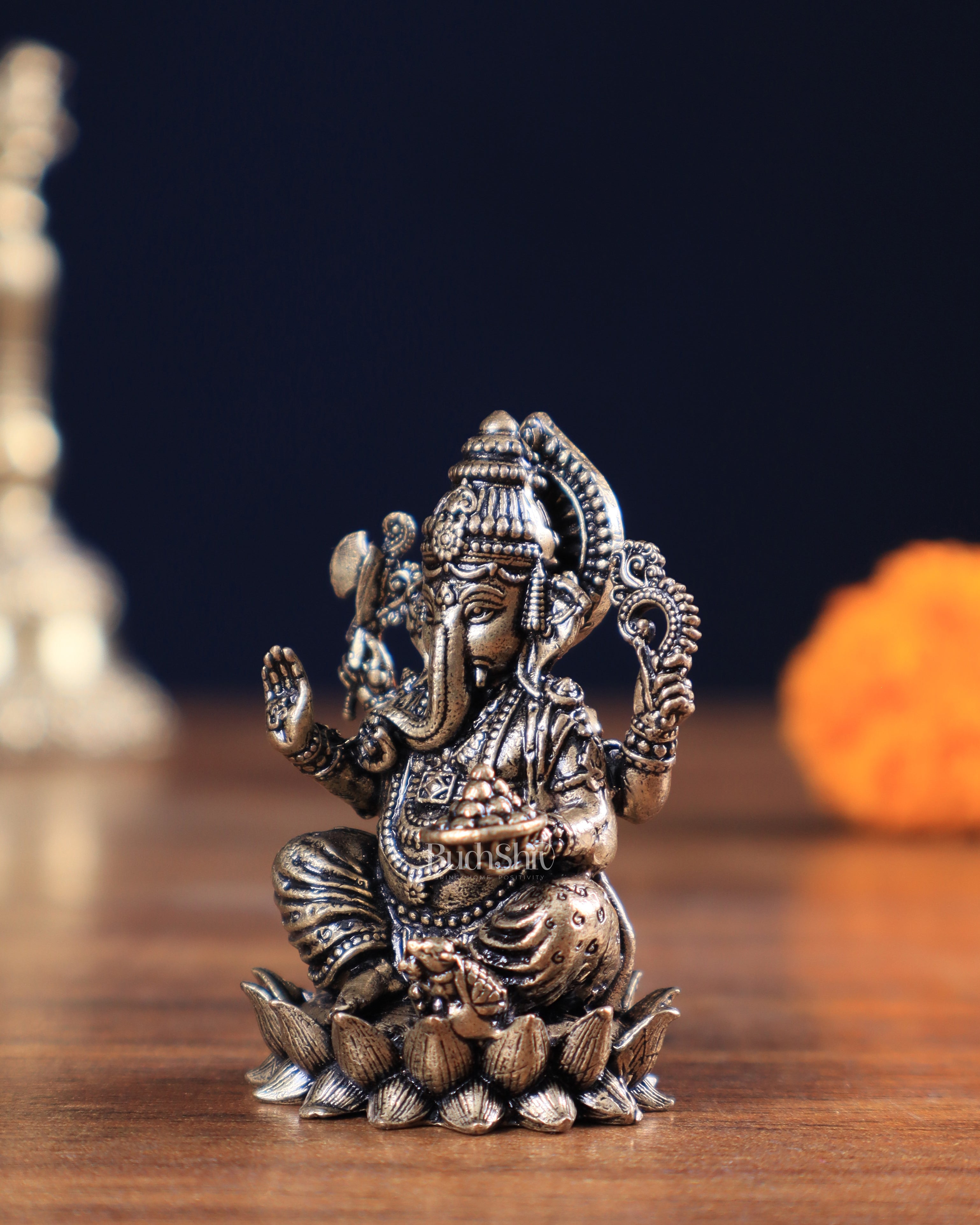 Lord Ganesha idol with Right-Side Trunk