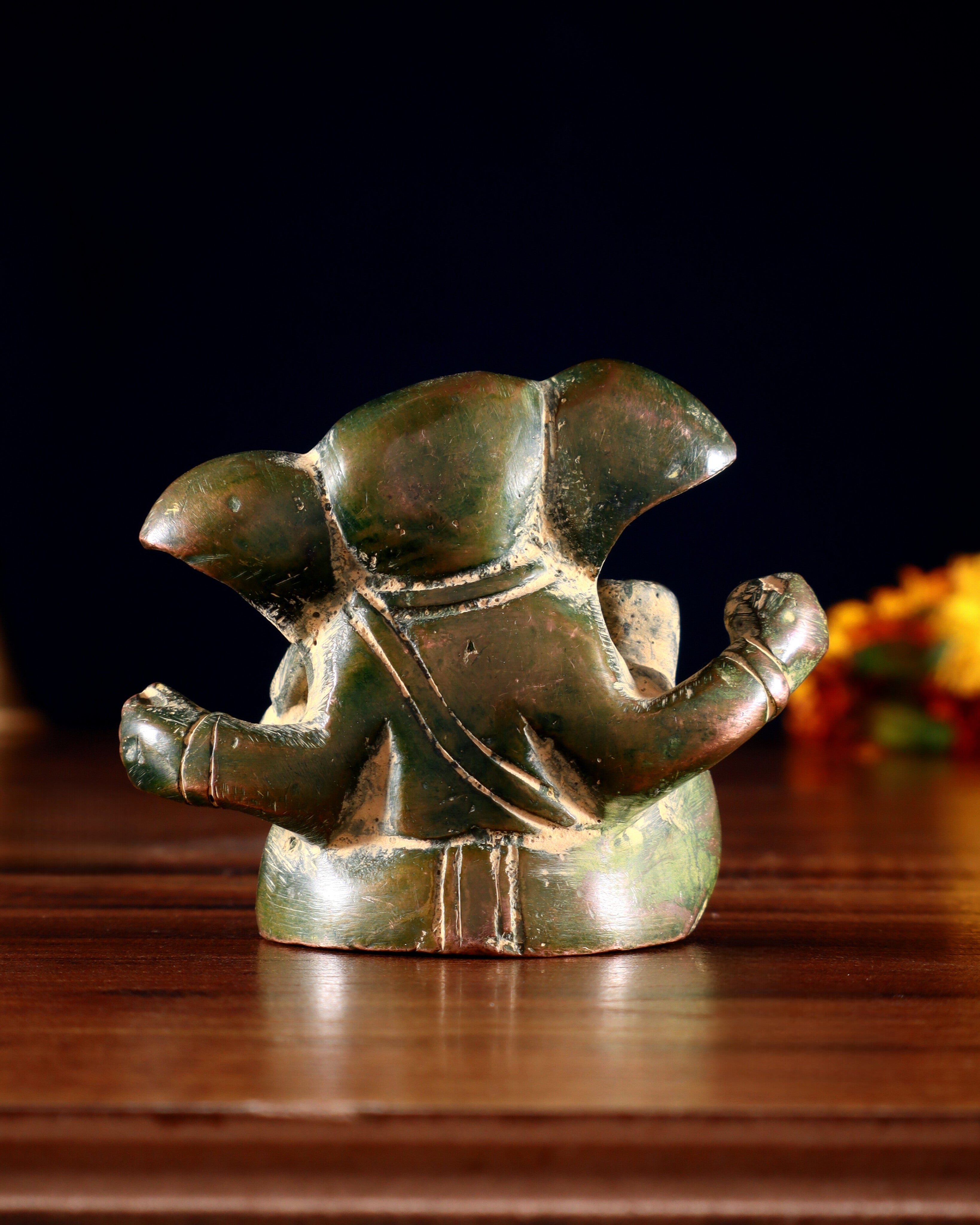 Pure Brass Tiny Appu Ganesha Miniature Idol – 2.5 " sandfinish