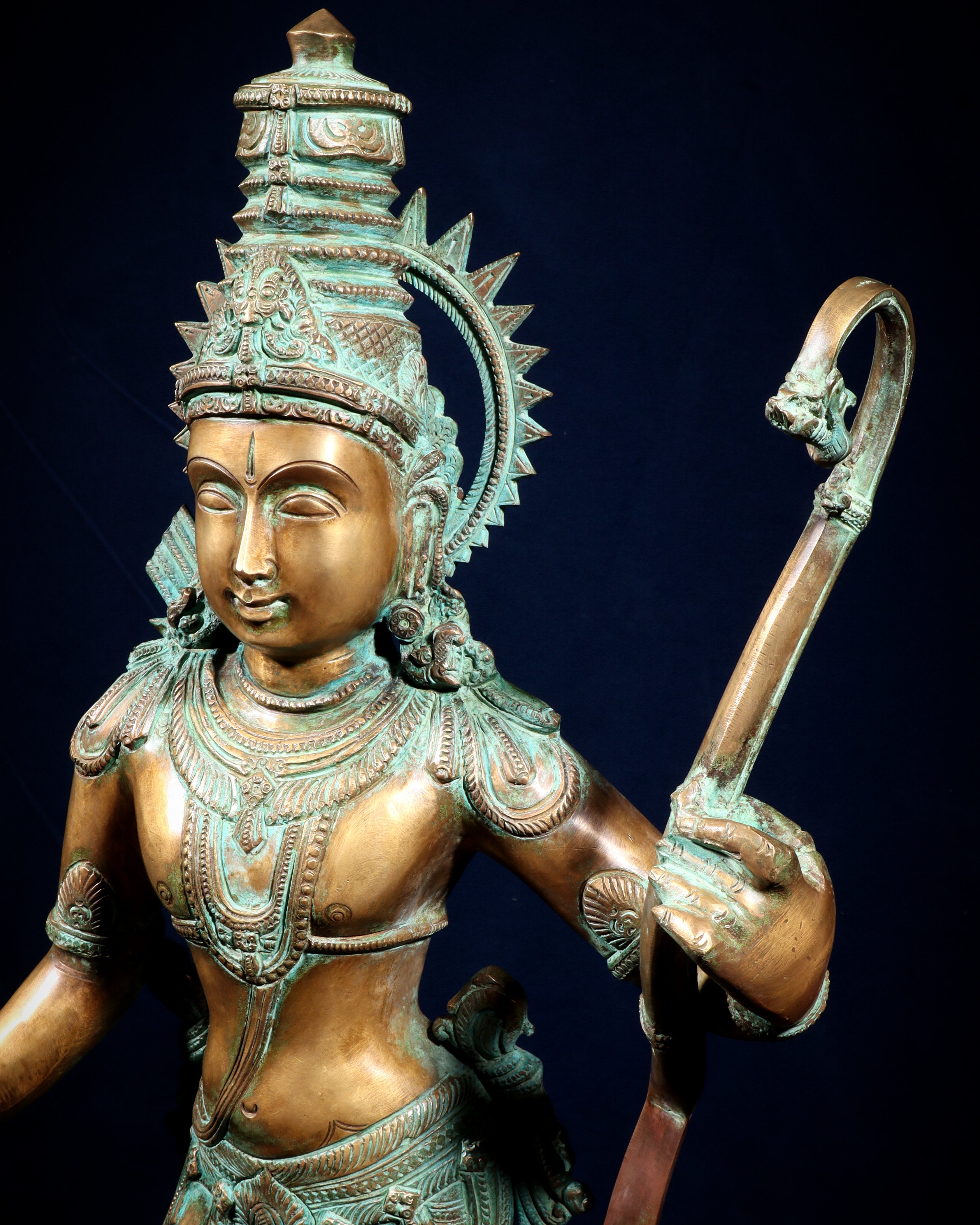 Pure Bronze Ramar Set (Ram Darbar) – Vintage Chola Patina 29", 85 kgs.