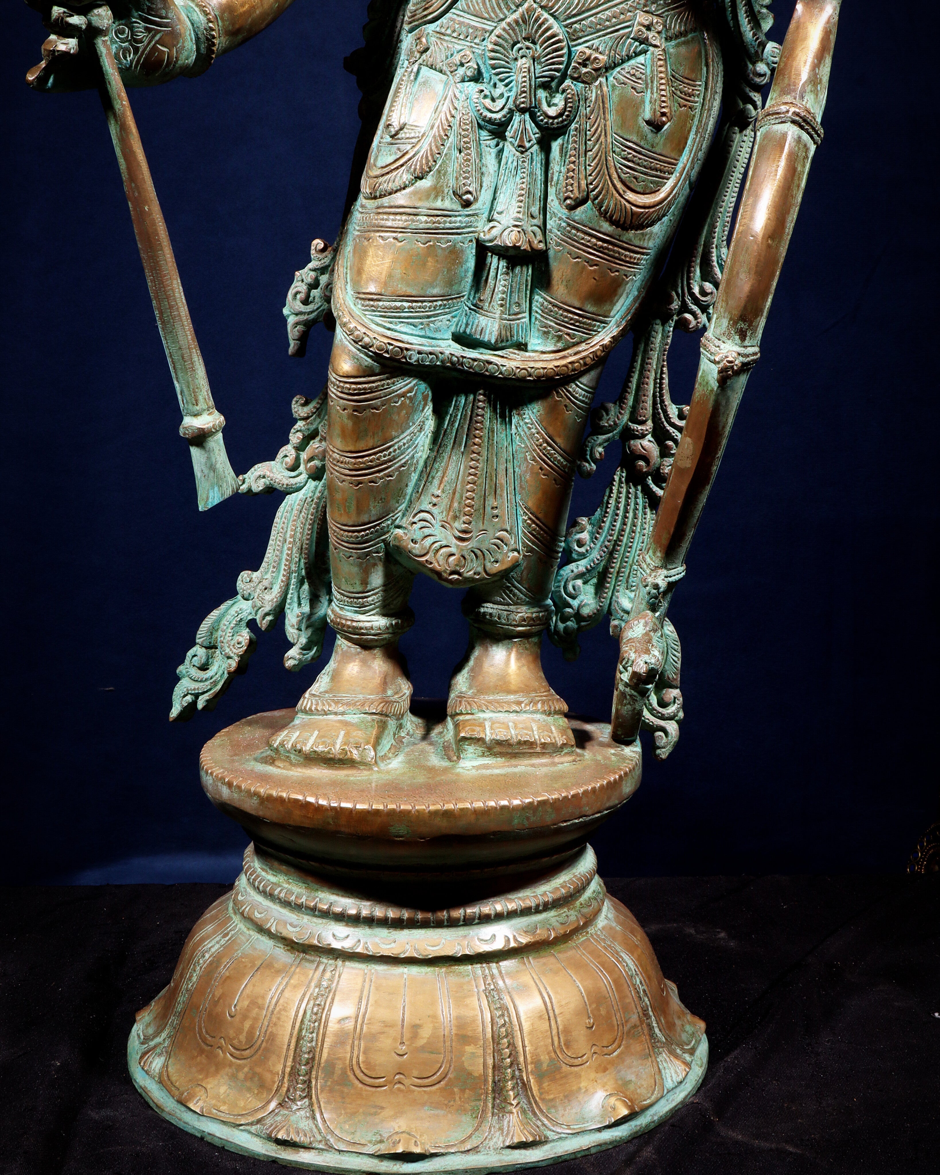 Pure Bronze Ramar Set (Ram Darbar) – Vintage Chola Patina 29", 85 kgs.