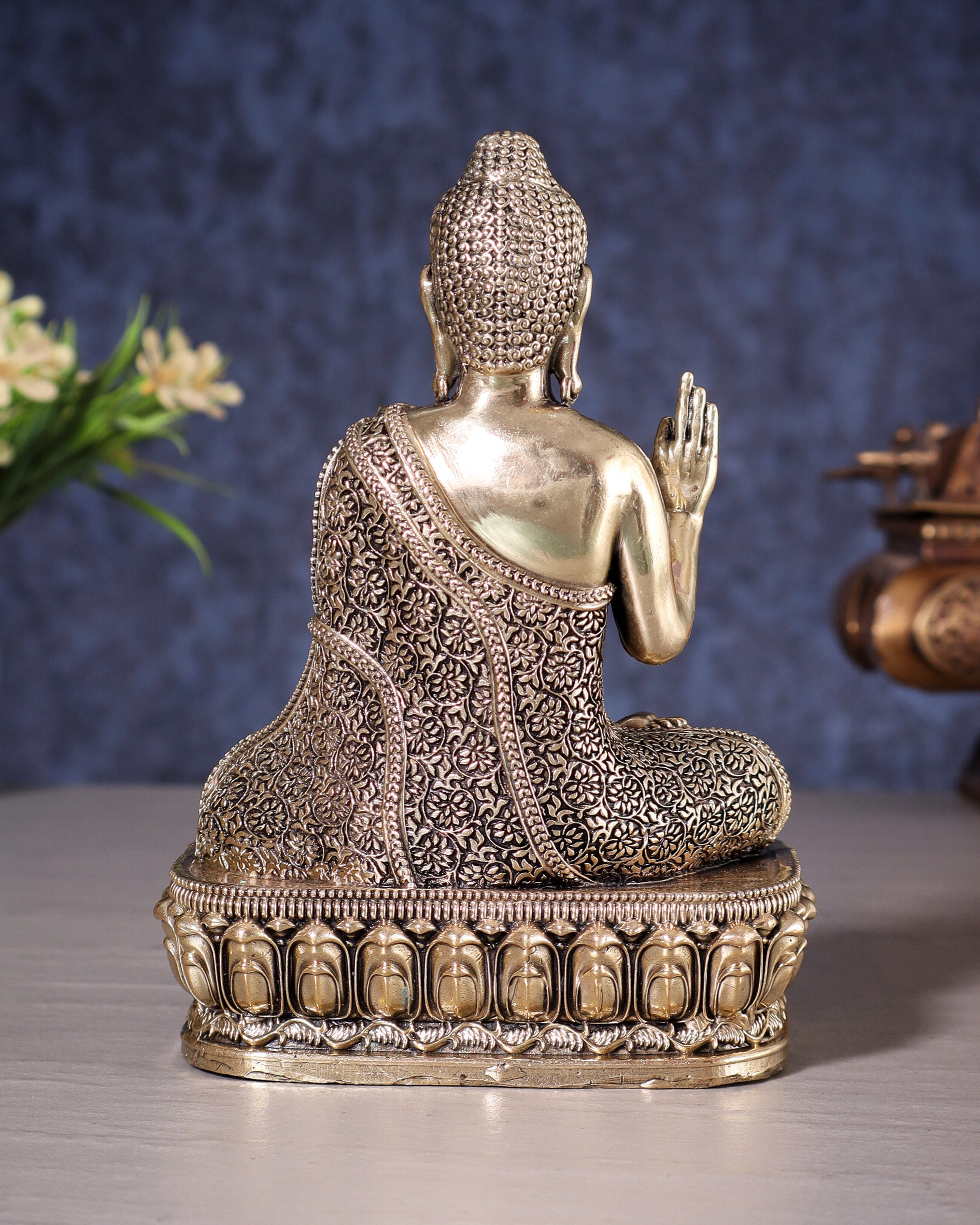 Superfine Brass Blessing Buddha Statue – 6 inch