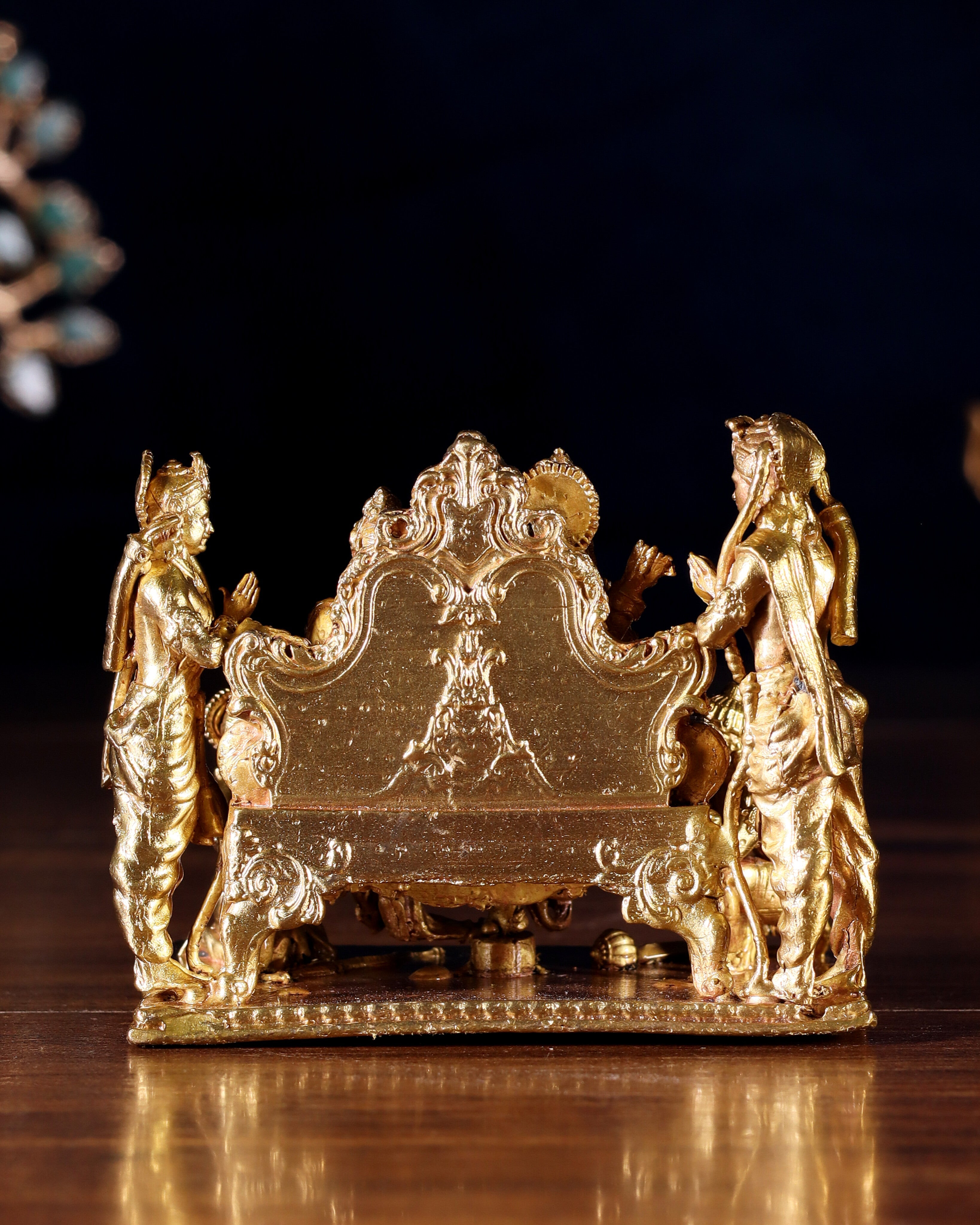 Pure Bronze Ramapatabhishekam Ram Darbar Idol | 2.75" (7 cm) Panchaloha Statue