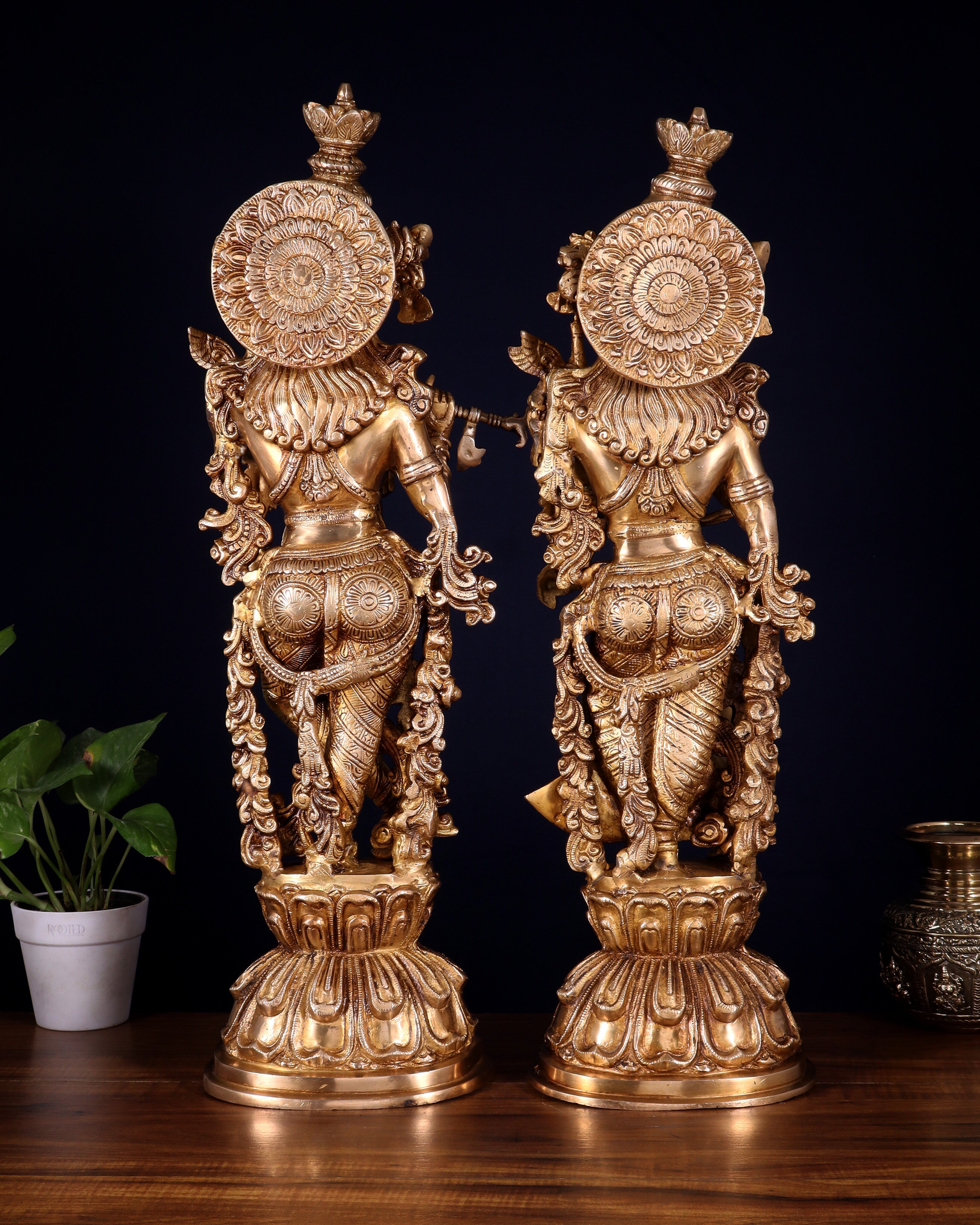 Brass Radha Krishna Idol 25 inch