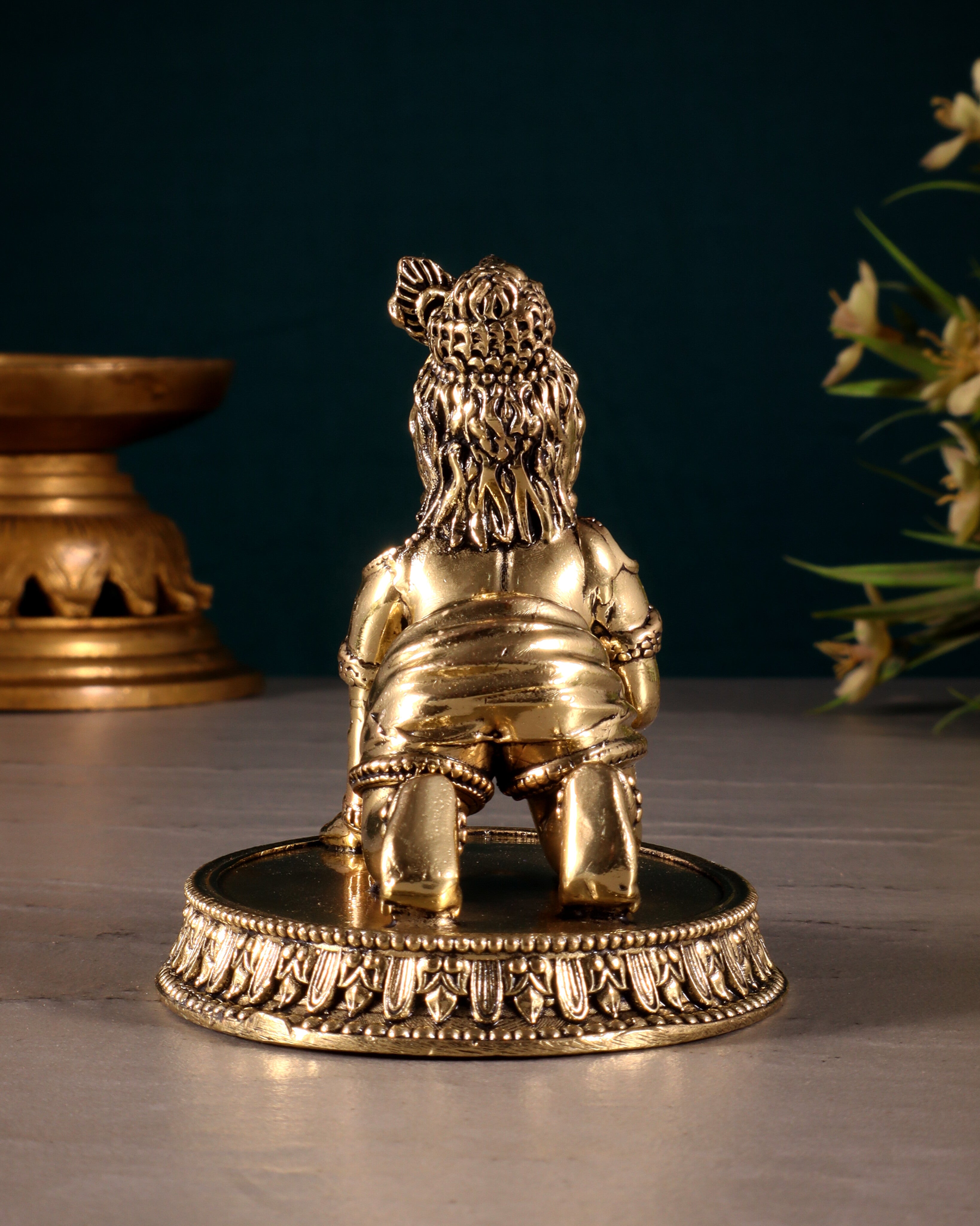 Brass Superfine Laddoo Gopal Idol 3 inch with base