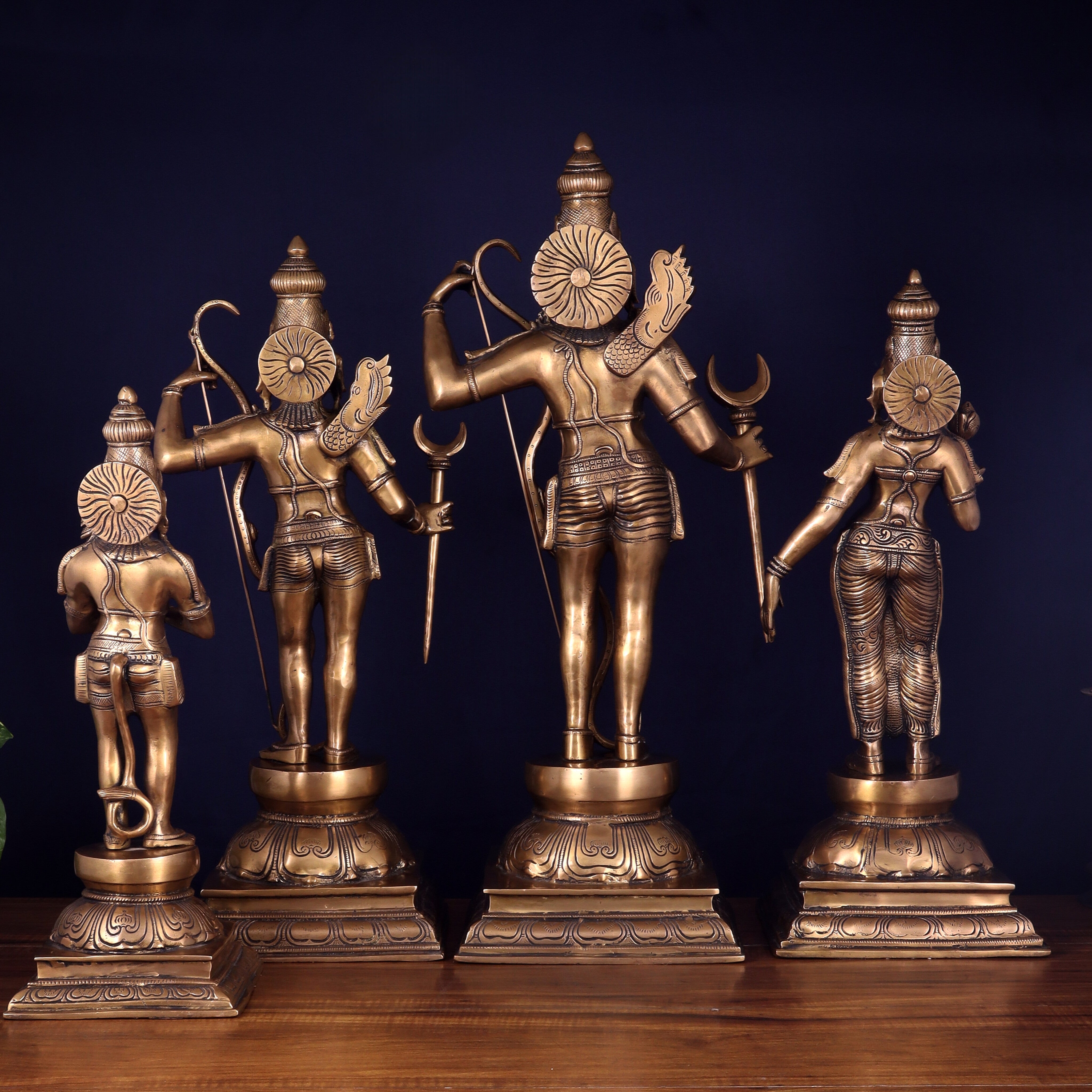 Pure Brass Large Ram Darbar Idol Set - 26"