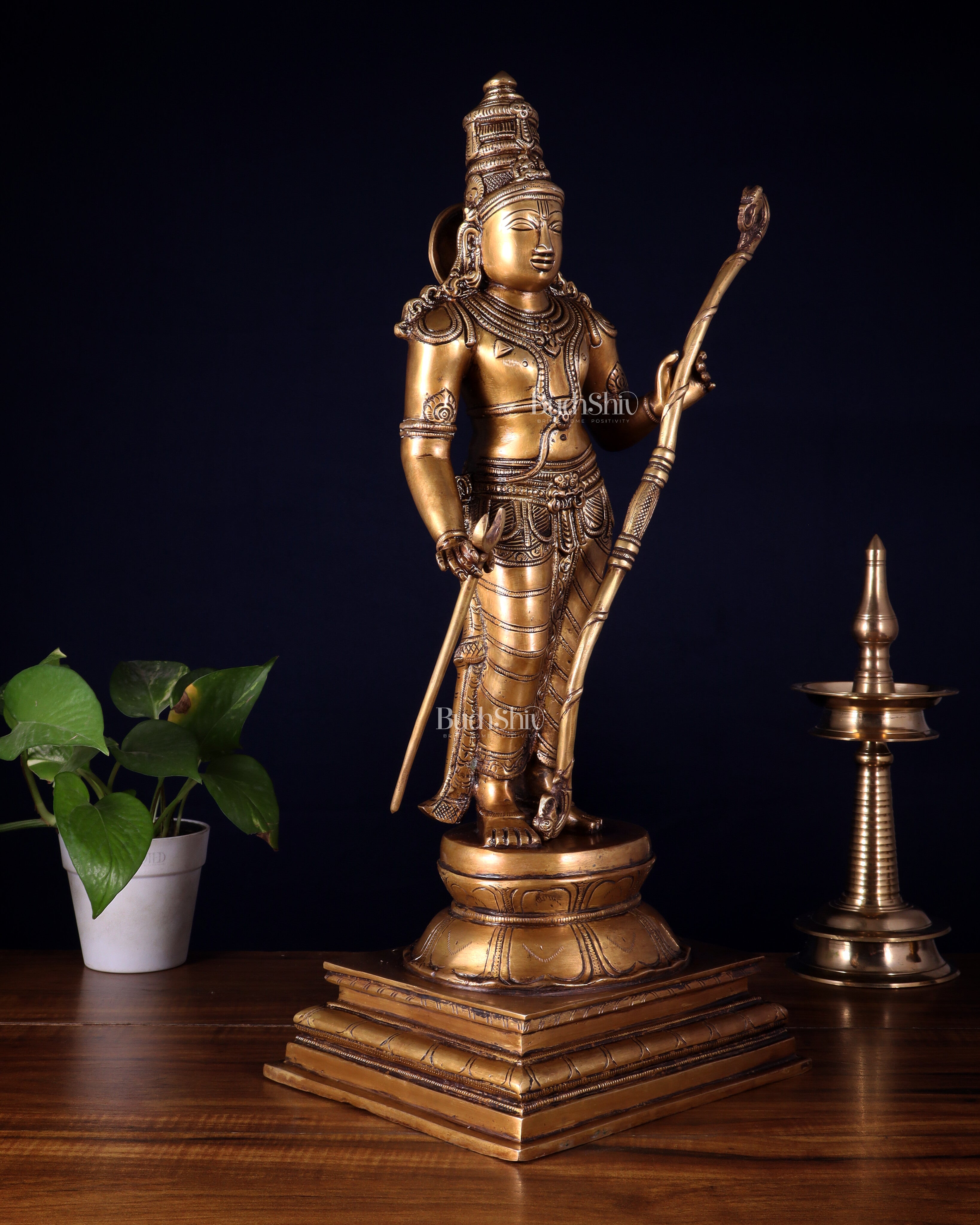 Brass Lord Shri Ram Statue – 21 Inches Tall