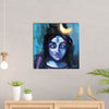Beautiful Lord Shiva Portrait Original Design Canvas Printed Wall Painting