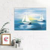 Beautiful Beach Blue Original Design Canvas Printed Wall Painting