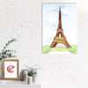 Paris Famous Eiffel Tower Painting Digital Printed Canvas Wall Art