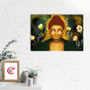 Gautam Buddha with Yellow Flowers Original Design Canvas Printed Wall Painting