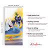 Lord Krishna with Flute Original Design Canvas Printed Wall Painting