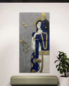 Abstract Radha Krishna 3D Elevation Sculpture Relief Mural Wall Art