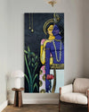 Abstract Radha Krishna 3D Elevation Sculpture Relief Mural Wall Art
