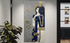 Abstract Radha Krishna 3D Elevation Sculpture Relief Mural Wall Art