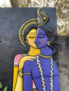 Abstract Radha Krishna 3D Elevation Sculpture Relief Mural Wall Art