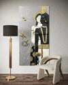 Abstract Radha Krishna 3D Elevation Sculpture Relief Mural Wall Art