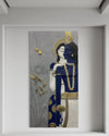 Abstract Radha Krishna 3D Elevation Sculpture Relief Mural Wall Art