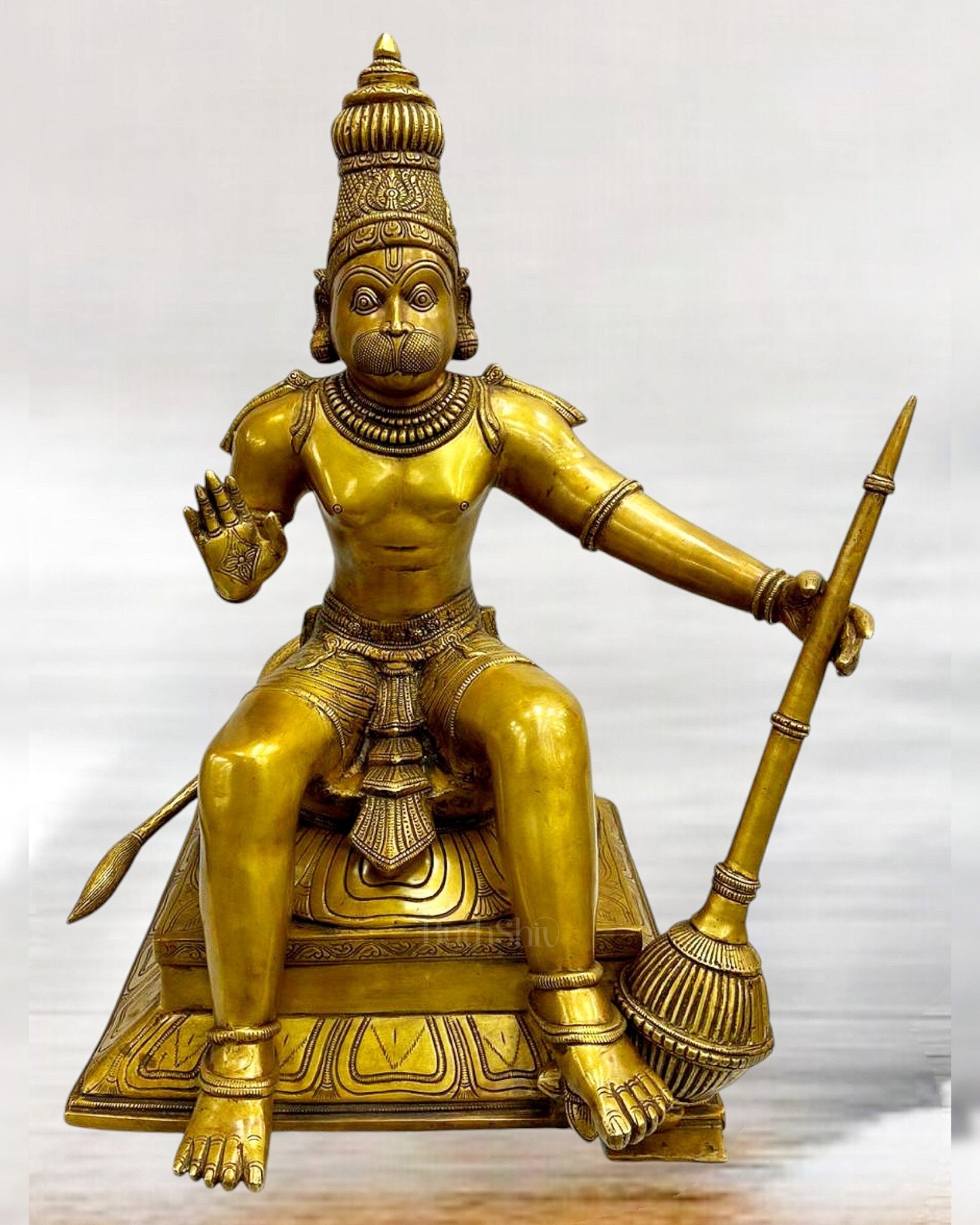 Brass Large Hanuman Statue - 22"