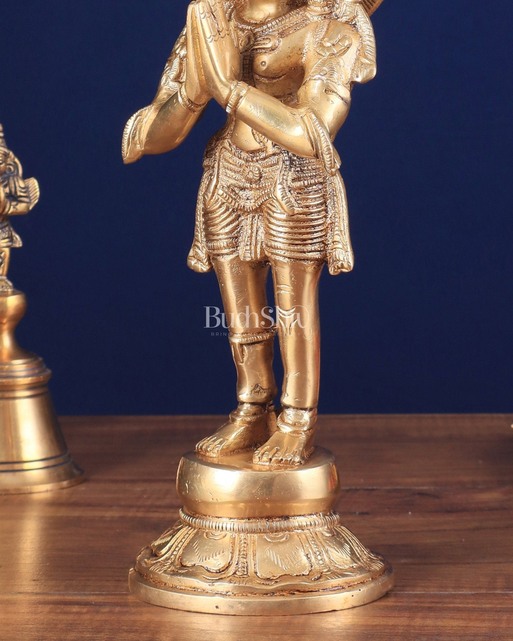 Brass Standing Hanuman Hanuman Idol anjali namaskar mudra 12 inch