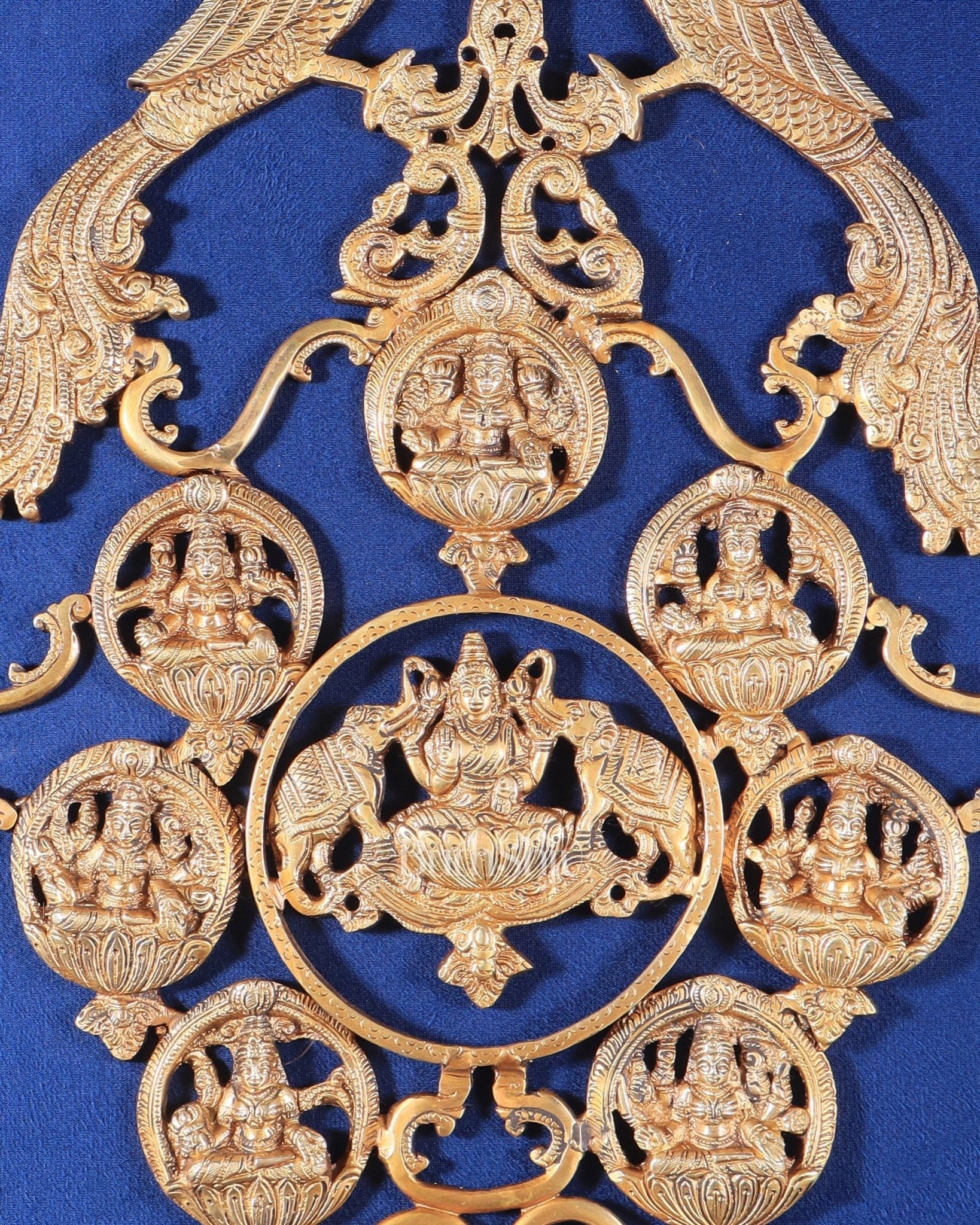 Brass Superfine Ashtalakshmi Wall Hanging Frame 18"