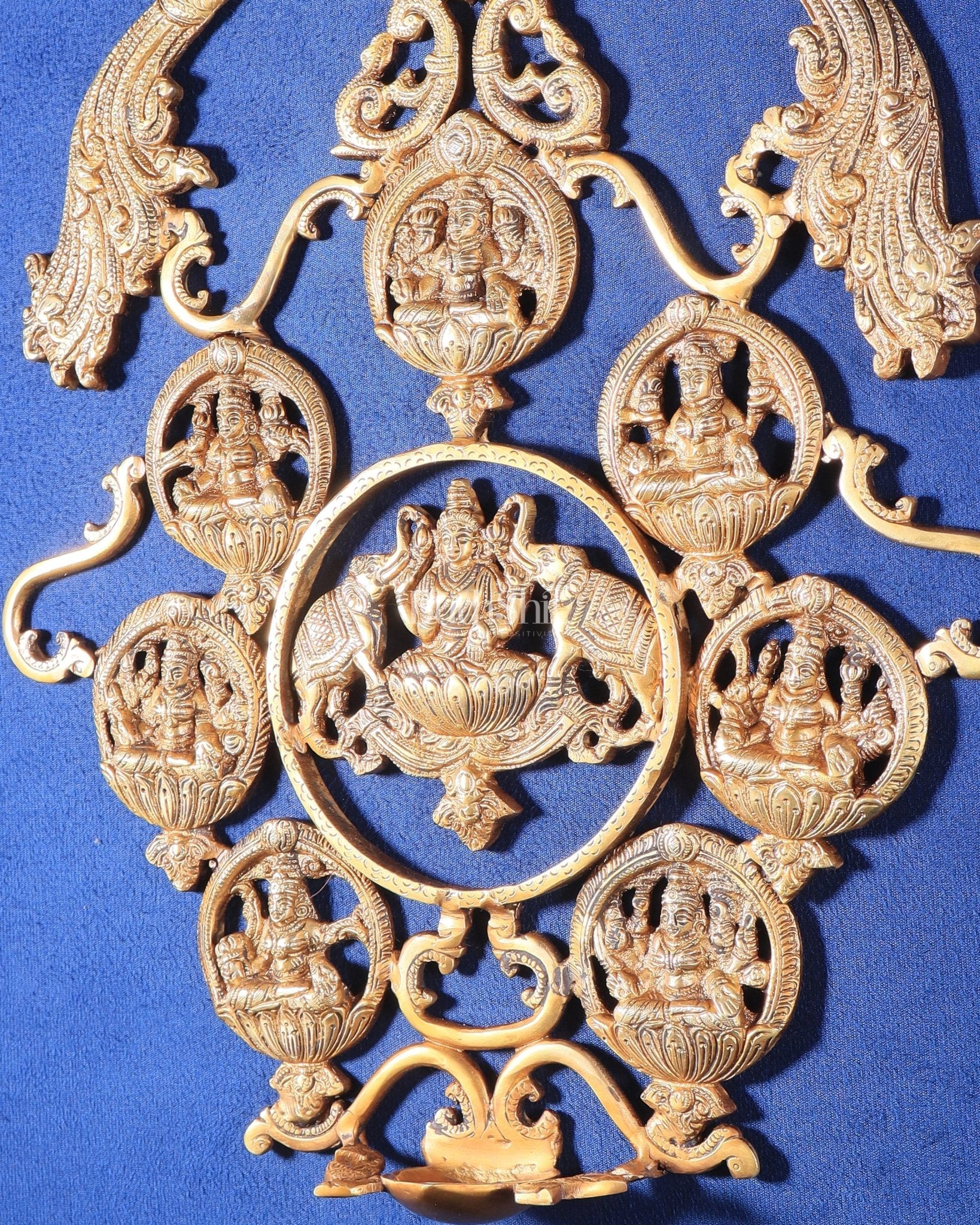 Brass Superfine Ashtalakshmi Wall Hanging Frame 18"