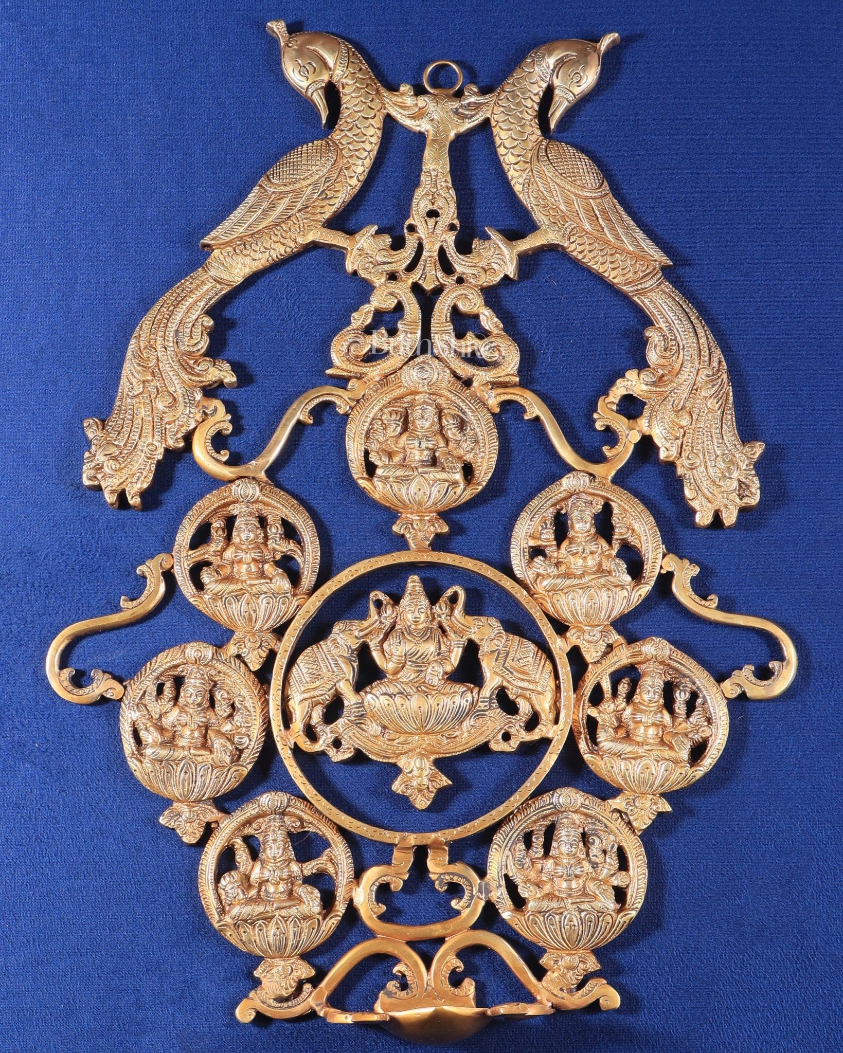 Brass Superfine Ashtalakshmi Wall Hanging Frame 18"